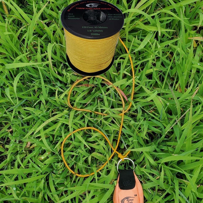 Blaze Line 100% Polyester Climbing Throw Line Rope 3 mm (1/8 in) 150 ft Spool Cord 350 lbs Tensile Strength (Luminous Yellow) - Image 2